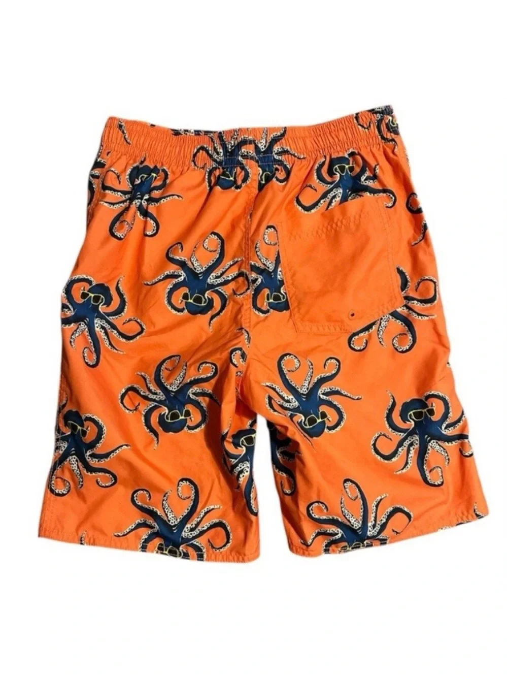 Old Navy Orange Boys' Swim Trunks with Navy Octopus Print
